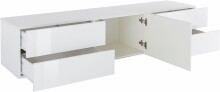 TV-Board >Mercogliano< in Weiß-Hochglanz - 170x47.7x40cm (BxHxT)