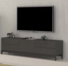 TV-Board >Mercogliano< in Anthrazit Hochglanz -...