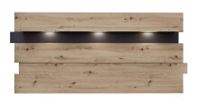 Wohnwand >Meagan< Graphit Artisan Eiche Lack Laminat Graphit supermatt