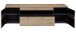 Wohnwand >Meagan< Graphit Artisan Eiche Lack Laminat Graphit supermatt
