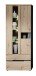 Wohnwand >Meagan< Graphit Artisan Eiche Lack Laminat Graphit supermatt