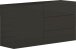 Kommode >Mercogliano< in Anthrazhit Hochglanz - 110x60.5x40cm (BxHxT)