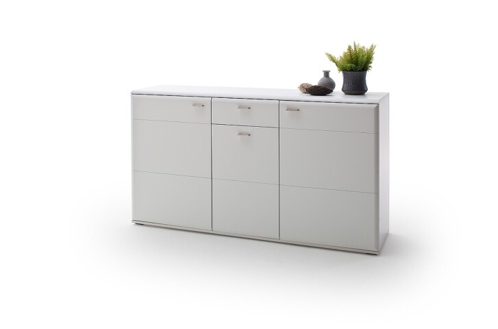 Beistellschrank >Amora< in Weiß matt - 165x90x44 (BxHxT)