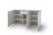Beistellschrank >Amora< in Weiß matt - 165x90x44 (BxHxT)