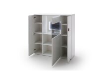 Beistellschrank >Amora< in weiß aus DBS Holzwerkstoff/MDF - 120x124x38cm (BxHxT)