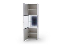 Beistellschrank >AMORA< in weiß matt - 60x208x38 (BxHxT)
