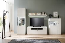 Beistellschrank >AMORA< in weiß aus Holzwerkstoff - 90x124x38cm (BxHxT)
