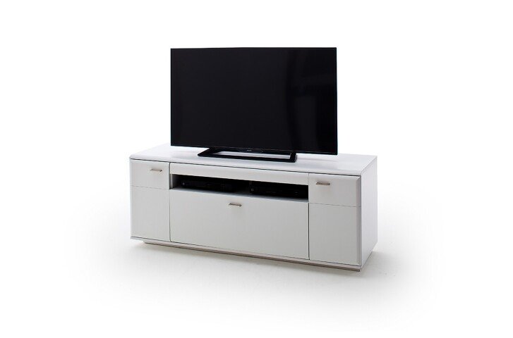 TV-Schrank >Amora< in weiß matt aus Holzwerkstoff - 150x60x51cm (BxHxT)