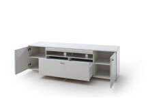 TV-Schrank >Amora< in weiß matt aus Holzwerkstoff - 195x60x51cm (BxHxT)