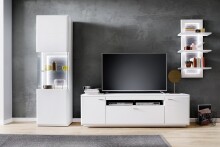 TV-Schrank >Amora< in weiß matt aus Holzwerkstoff - 195x60x51cm (BxHxT)