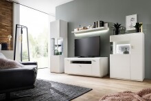 Ablageelement >Amora< in weiß aus Holzwerkstoff - 150x22x22cm (BxHxT)