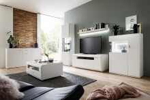 Ablageelement >Amora< in weiß aus Holzwerkstoff - 150x22x22cm (BxHxT)