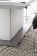 Esstisch >Amora< in Weiß matt aus Holzwerkstoff - 180x77x100cm (BxHxT)
