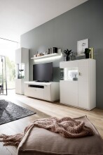 Schrank-Set >Amora< in weiß matt aus Holzwerkstoff - 320x208x50cm (BxHxT)