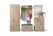 Garderoben-Set >Barceloni< in Balkeneiche Bianco aus Holz - 260x204x38cm (BxHxT)