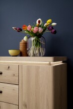Garderoben-Set >Barceloni< in Balkeneiche Bianco aus Holz - 155x204x38cm (BxHxT)