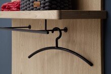 Garderoben-Set >Barceloni< in Balkeneiche Bianco aus Holz - 155x204x38cm (BxHxT)