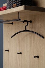 Garderoben-Set >Barceloni< in Balkeneiche Bianco aus Holz - 155x204x38cm (BxHxT)