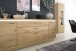 Beistellschrank >Barceloni< in Balkeneiche Bianco aus Holz - 210x84x44cm (BxHxT)