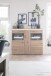Beistellschrank >Barceloni< in Balkeneiche Bianco aus Holz - 150x128x37 (BxHxT)