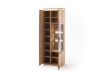 Beistellschrank >Barceloni< in Balkeneiche Bianco aus Holz - 75x204x37cm (BxHxT)
