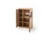 Beistellschrank >Barceloni< in Balkeneiche Bianco aus Holz - 90x128x37cm (BxHxT)