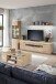 TV-Schrank >Barceloni< in Balkeneiche Bianco aus Holz - 210x68x50cm (BxHxT)