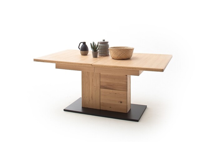 Esstisch >Barceloni< in Balkeneiche Bianco - 180x77x100 (BxHxT)