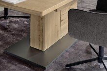 Esstisch >Barceloni< in Balkeneiche Bianco - 180x77x100 (BxHxT)