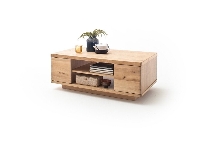 Ablagetisch >Barceloni< in Balkeneiche Bianco aus Holz - 115x44x65cm (BxHxT)