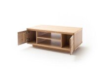 Ablagetisch >Barceloni< in Balkeneiche Bianco aus Holz - 115x44x65cm (BxHxT)