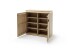 Beistellschrank >Barceloni< in Balkeneiche Bianco aus Holz - 100x95x38cm (BxHxT)