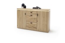 Beistellschrank >Barceloni< in Balkeneiche Bianco...