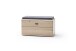 Bank >Barceloni< in Balkeneiche Bianco aus Holz - 90x47x38cm (BxHxT)