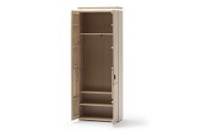 Garderobenschrank >Barceloni< in Balkeneiche aus Holz - 75x204x38cm (BxHxT)