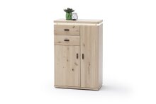 Schuhschrank >Barceloni< in Balkeneiche Bianco aus...