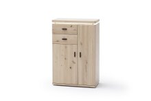 Schuhschrank >Barceloni< in Balkeneiche Bianco aus Holz - 75x111x38cm (BxHxT)