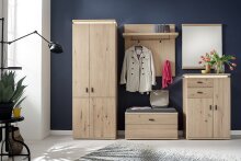 Garderobenhaken >Barceloni< in Eiche Bianco aus Holz - 98x93x30cm (BxHxT)