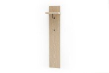 Garderobenhaken >Barceloni< in Eiche Bianco aus Holz - 34x168x30cm (BxHxT)