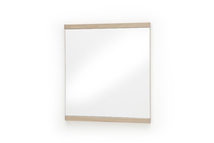 Dekospiegel >Barceloni< in Eiche Bianco aus Holz - 75x82x3cm (BxHxT)