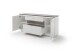 Beistellschrank >Bello< in Weiß matt aus Holzwerkstoff - 180x81x44cm (BxHxT)