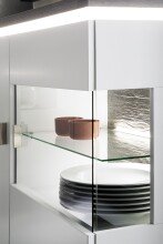 Beistellschrank >Bello< in Weiß matt aus Holzwerkstoff - 150x125x37cm (BxHxT)