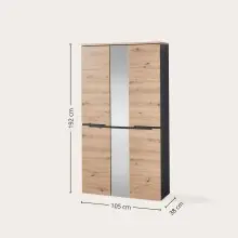 Garderobenschrank >Meagan< in Artisan Eiche -...