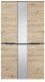 Garderobenschrank >Meagan< in Artisan Eiche - 105x192x38cm (BxHxT)