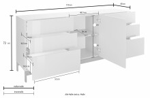 Sideboard >Mercogliano< in  - 170x73x40cm (BxHxT)