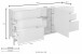 Sideboard >Mercogliano< in Anthrazit Hochglanz - 170x73x40cm (BxHxT)