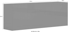 Sideboard >Mercogliano< in Anthrazit Hochglanz - 170x60.5x40cm (BxHxT)