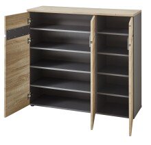 Schuhschrank >Meagan< in Artisan Eiche - 120x107x38cm (BxHxT)