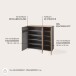 Schuhschrank >Meagan< in Artisan Eiche - 120x107x38cm (BxHxT)