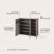 Schuhschrank >Meagan< in Artisan Eiche - 120x107x38cm (BxHxT)